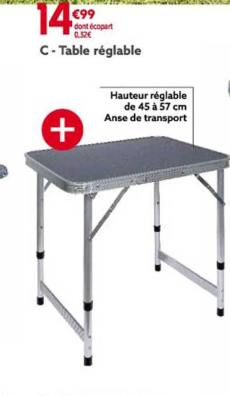 Table Réglable