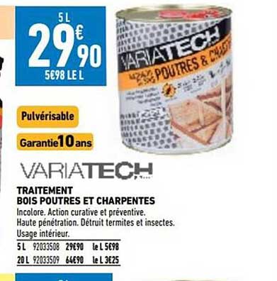 traitement bois poutres et charpentes variatech