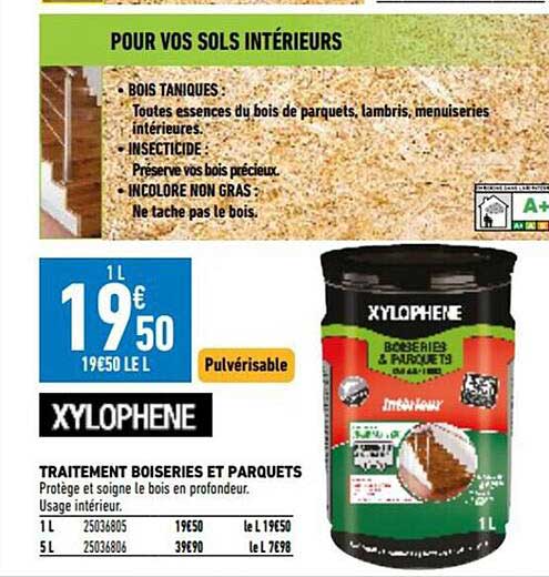 traitement boiseries et parquets xylophene