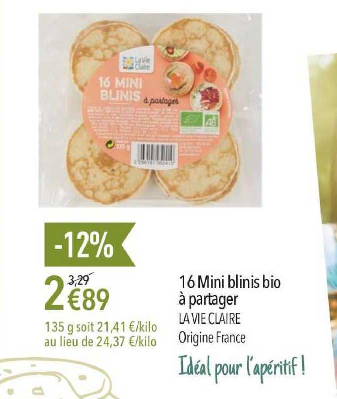16 mini blinis bio à partager
