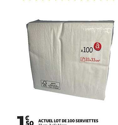 actuel lot der 100 serviettes