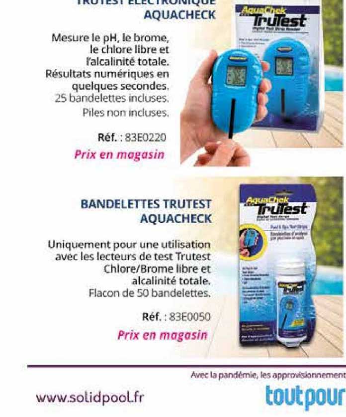 bandelettes trutest aquacheck
