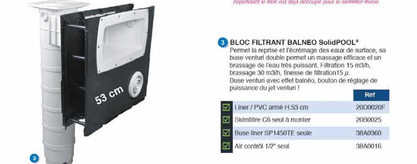 bloc filtrant belneo solidpool