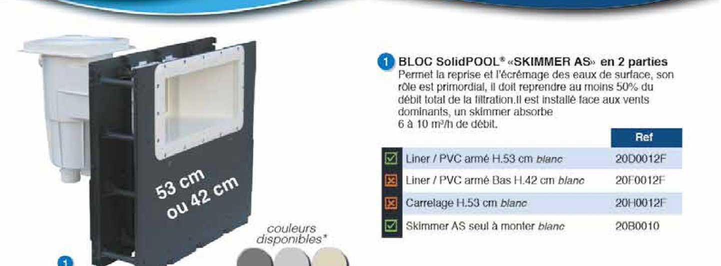 bloc solidpool "skimmer as" en 2 parties