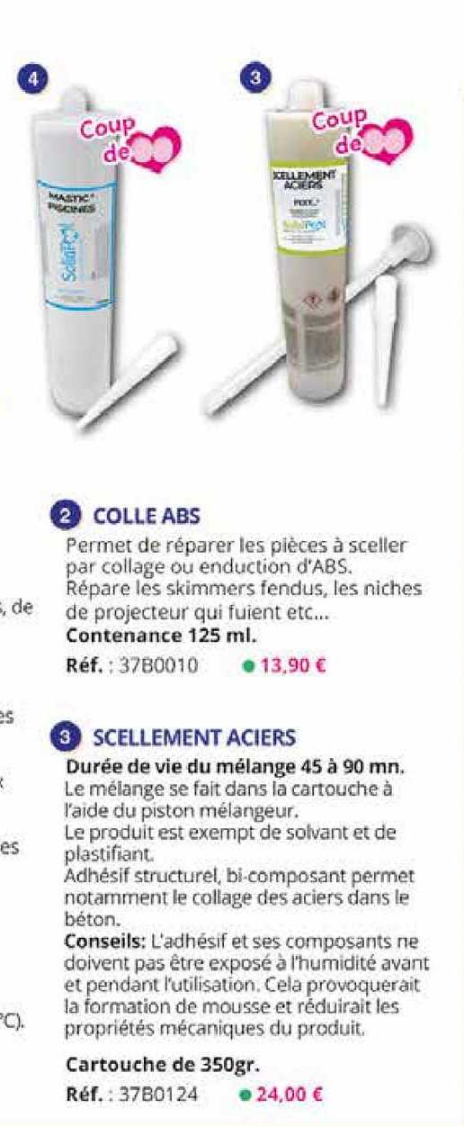 colle abs, scellement aciers