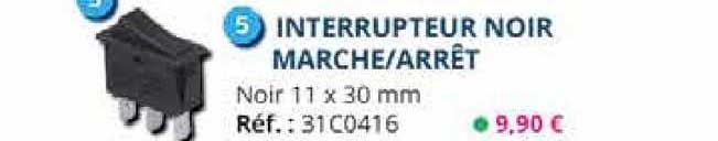 interrupteur noir marche-arrêt