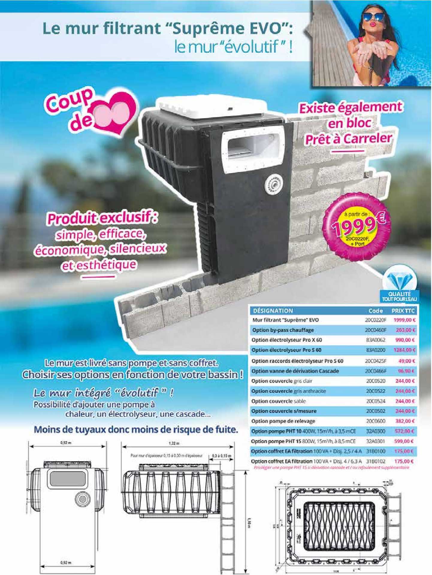 le mur filtrant "suprême evo"