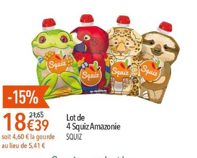lot de 4 squiz amazonie squiz