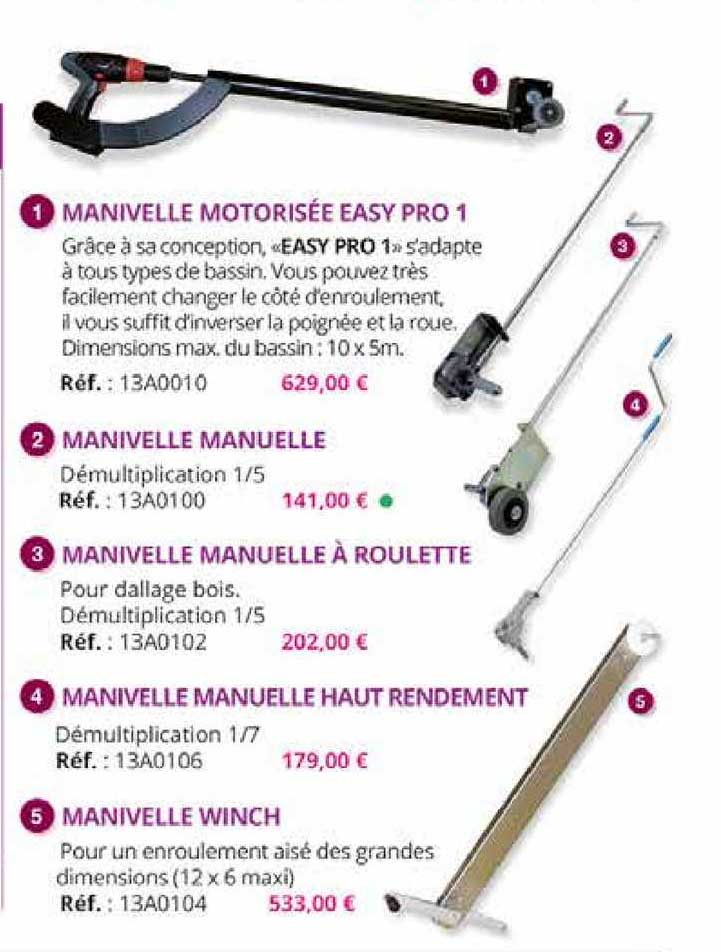 manivelle motorisée easy pro 1, manivelle manuelle, manivelle manuelle à roulette, manivelle manuelle haut rendement, manivelle winch