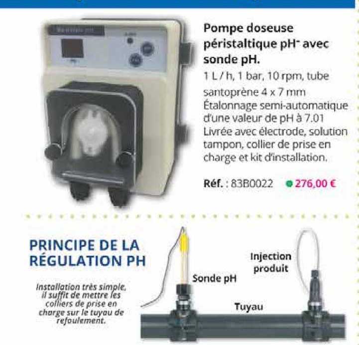 pompe doseuse péristaltique ph- avec sonde ph
