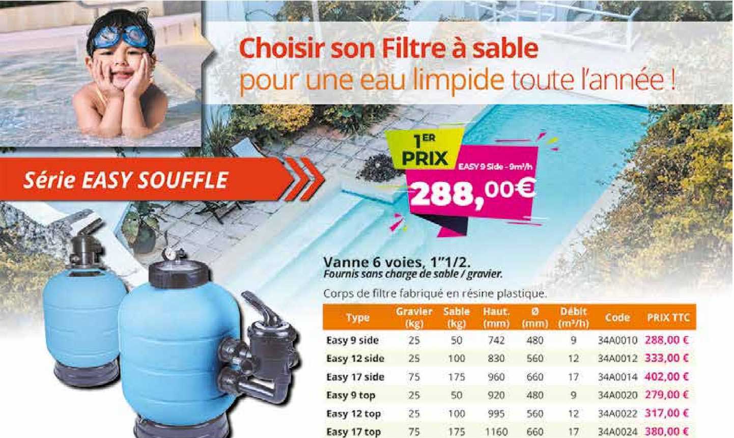 série easy souffle : vanne 6 voies, 1"1-2