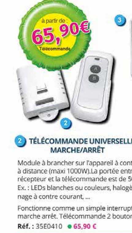 télécommande universelle marche-arrêt