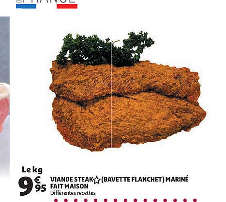 viande steak (bavette flanchet) mariné fait maison