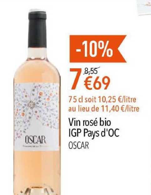 Vin Rosé Bio Igp Pays D'oc