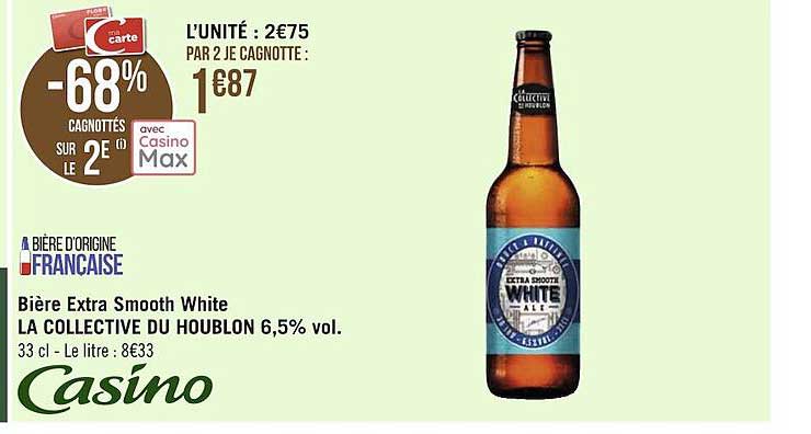 bière extra smooth white la collective de houblon