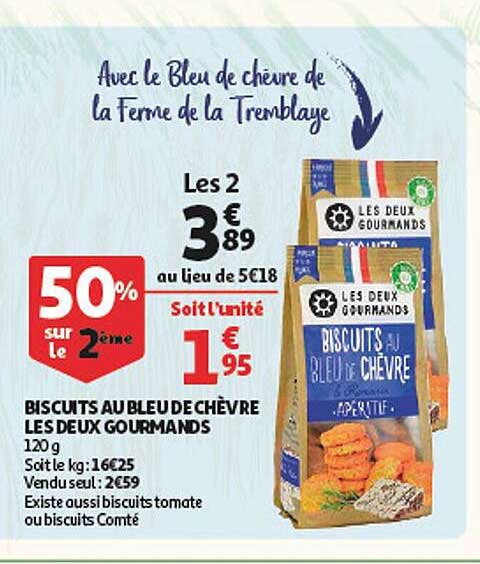 biscuits au bleu de chèvre les deux gourmands
