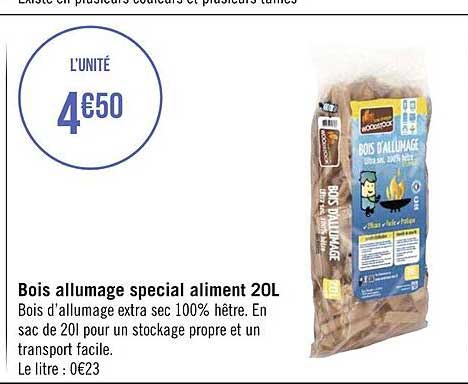 bois allumage special aliment