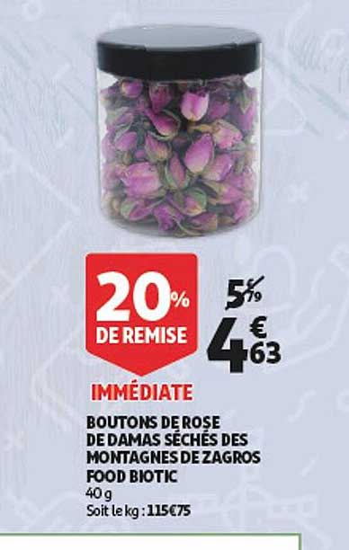 boutons de rose de damas séchés des montagnes de zagros  food biotic