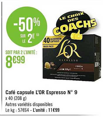 Café Capsule L'or Expresso N°9
