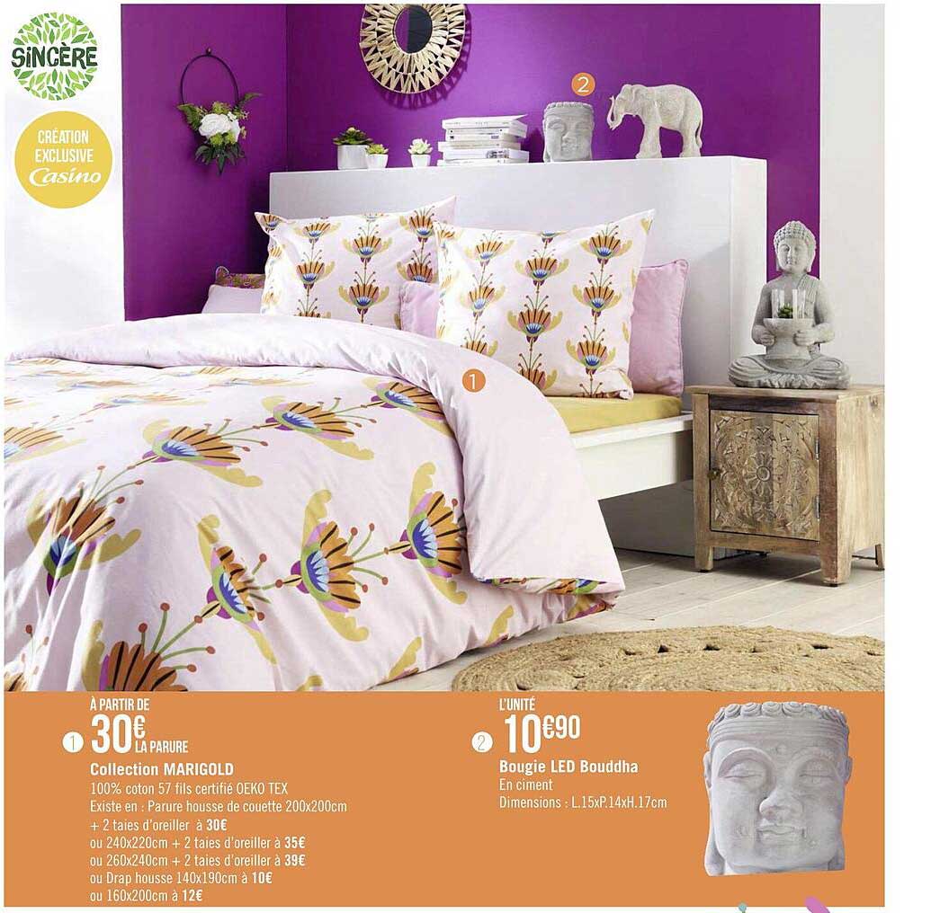 collection marigold ou bougie led bouddha