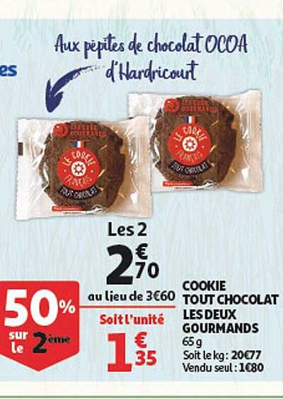 cookie tout chocolat les deux gourmands