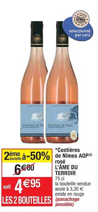 costières de nîmes aop rosé l'âme du terroir