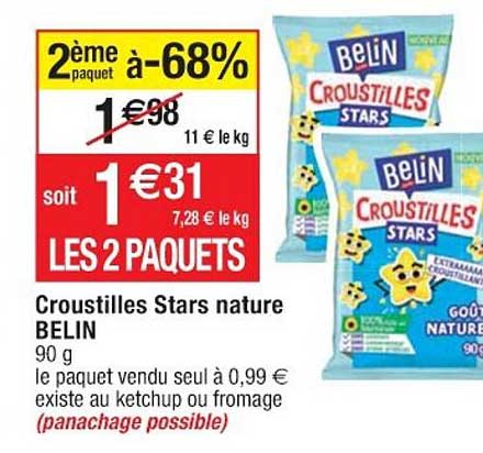 croustilles stars nature belin