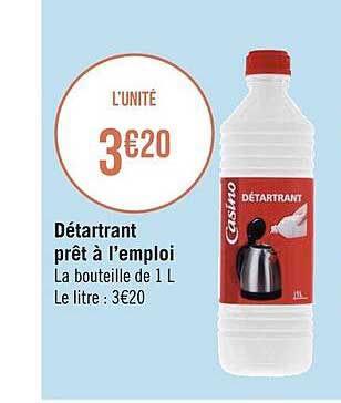 détartrant prêt à l'emploi