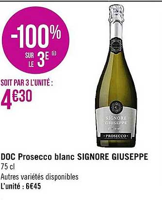 doc prosecco blanc signore giuseppe