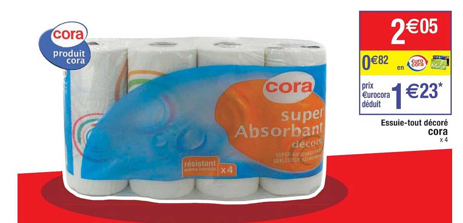 essuie-tout décoré cora