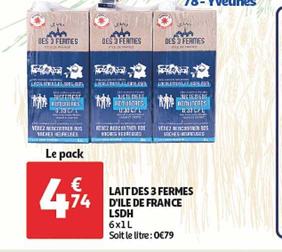 lait des 3 fermes d'ile de france lsdh