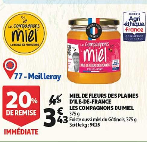 miel de fleurs des plaines d'ile-de-france les compagnons du miel