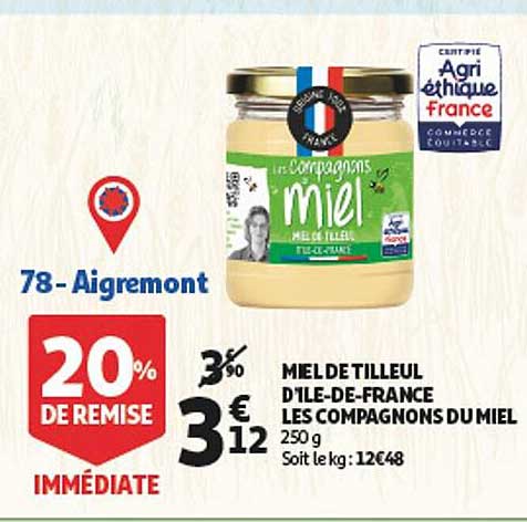 miel de tilleul d'ile-de-france les compagnons du miel