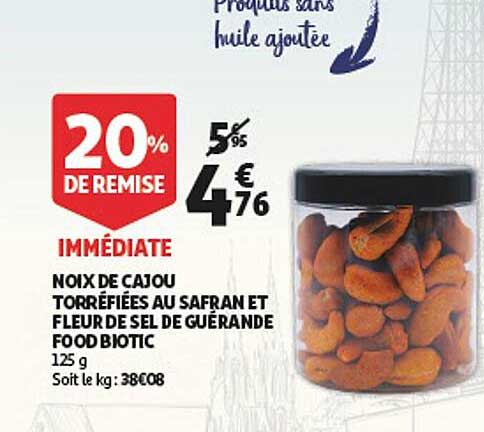 Noix De Cajou Torréfiées Au Safran Et Fleur De Sel De Guérande Food Biotic