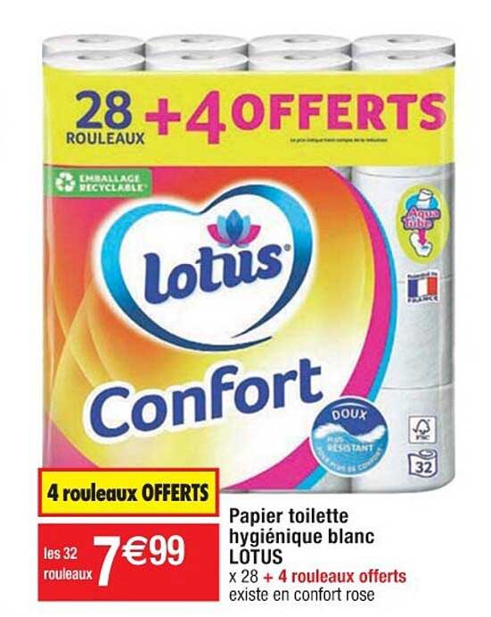 Papier Toilette Hygiénique Blanc Lotus
