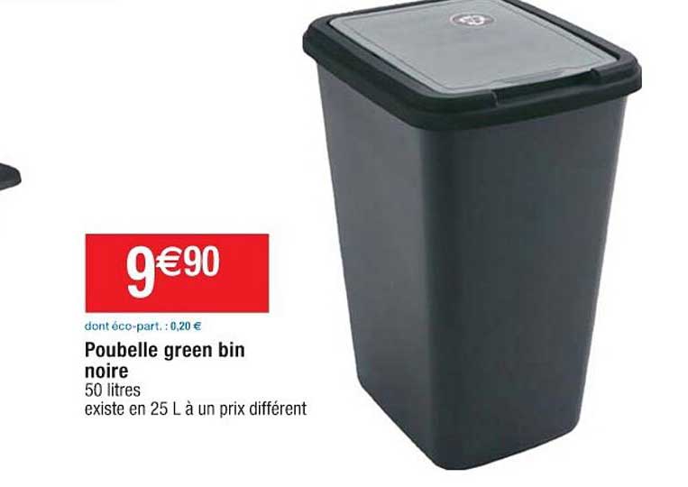 poubelle green bin noire