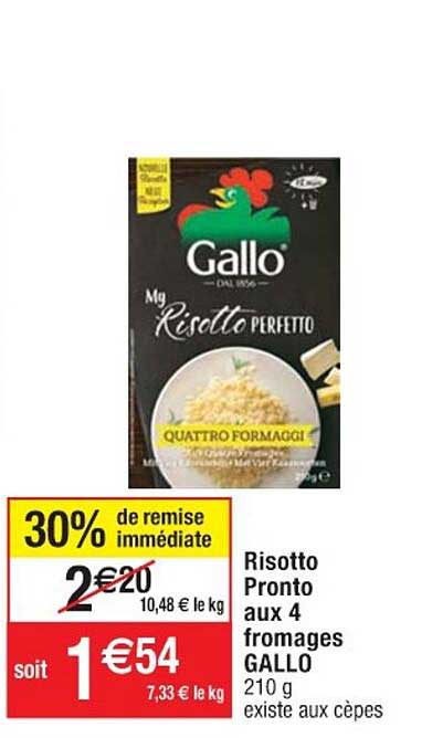 risotto pronto aux 4 fromages gallo