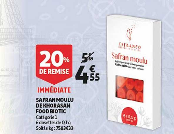 safran moulu de khorasan food biotic