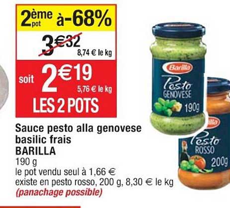 sauce pesto alla genovese basilic frais barilla
