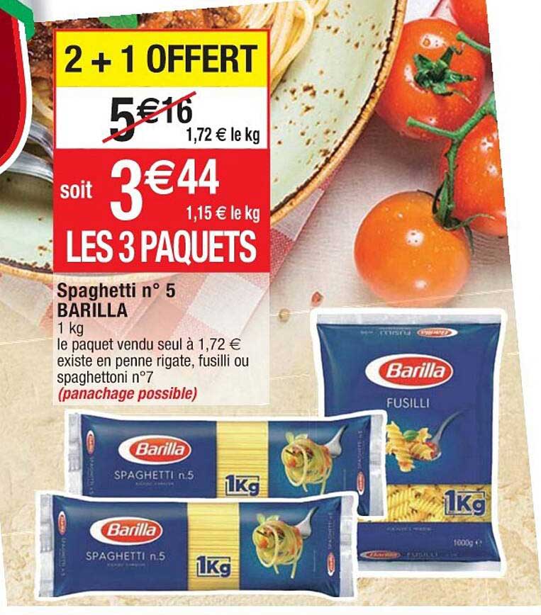 spaghetti n° 5 barilla