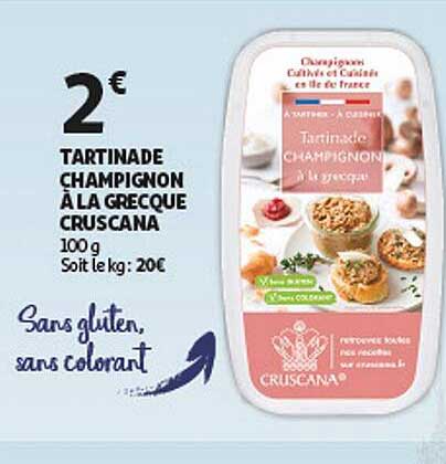 Tartinade Champignon à La Grecke Cruscana