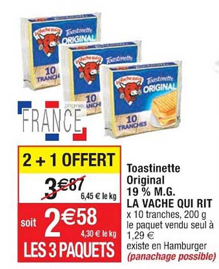 Toastinette Original 19% Mg La Vache Qui Rit