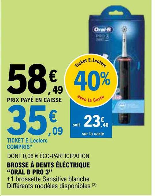brosse à dents électrique "oral b pro 3"