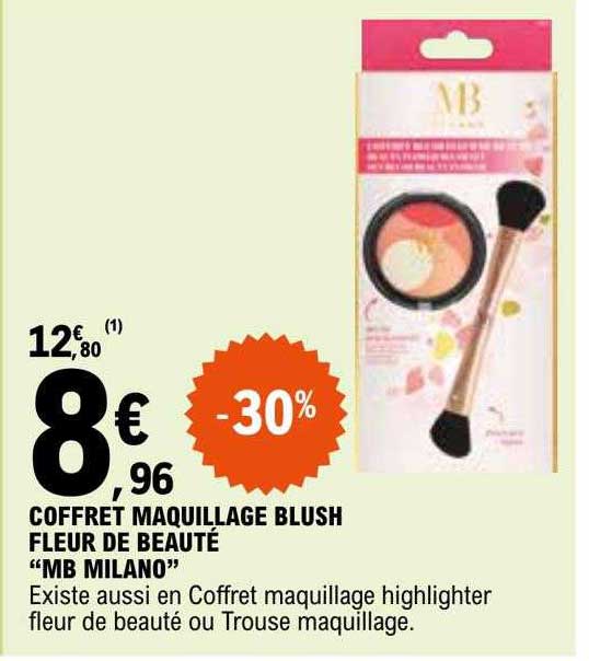 Coffret Maquillage Blush Fleur De Beauté "mb Milano"