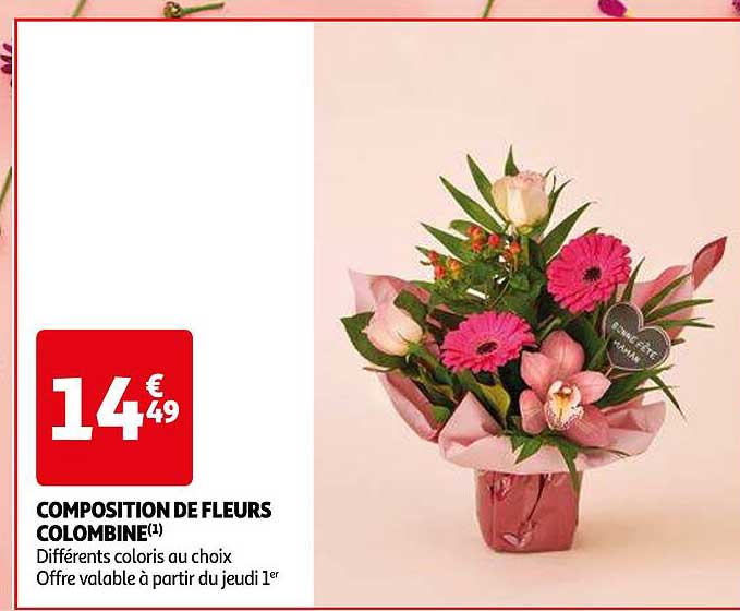 composition de fleurs colombine