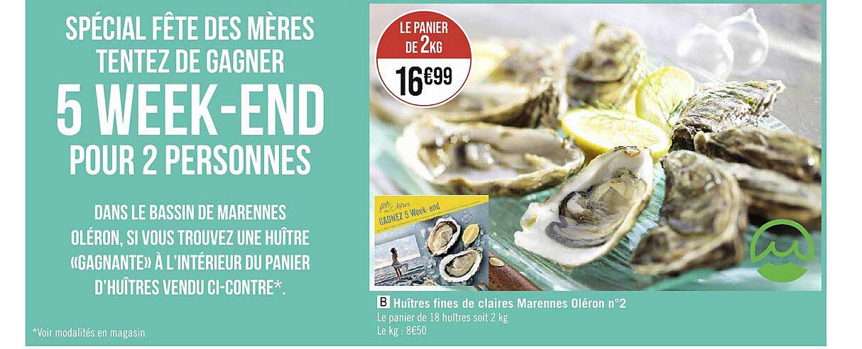 huîtres fines de claires marennes oléron n°2