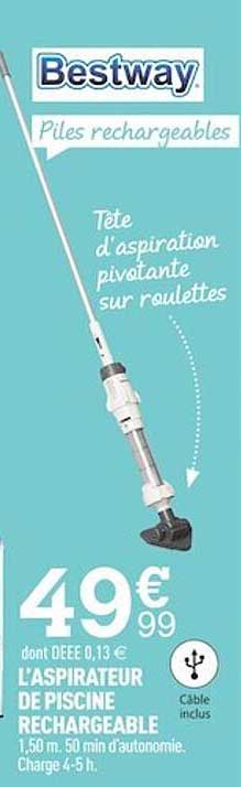 l'aspirateur de piscine rechargeable bestway