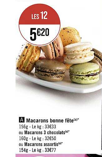 macarons bonne fête ou macarons 3 chocolats ou macarons assortis