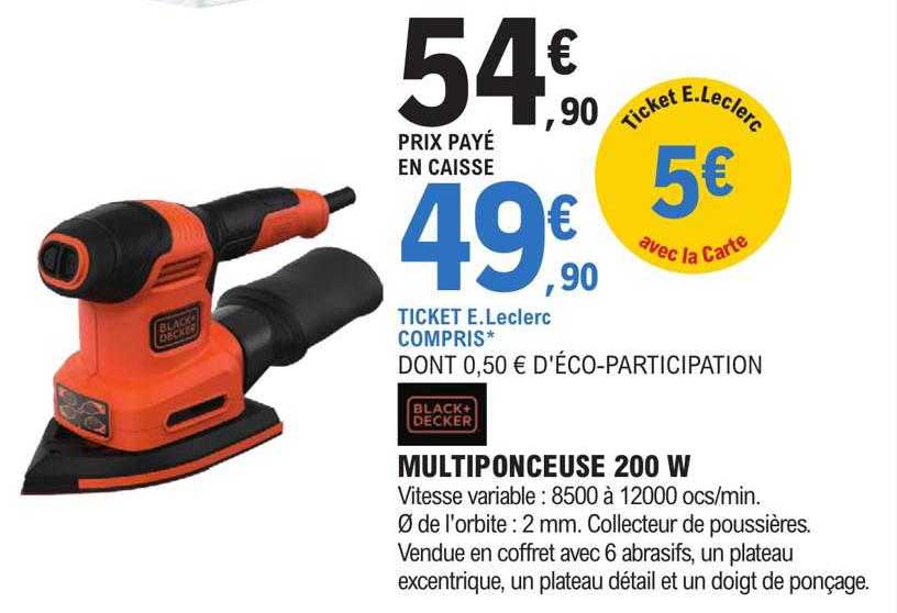 multiponceuse 200w black + decker