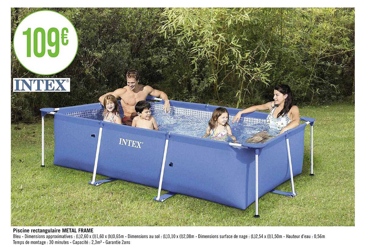 piscine rectangulaire métal frame intex